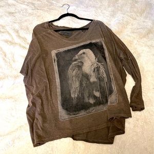 All Saints Patriot Long Sleece tunic tee UK14/US10